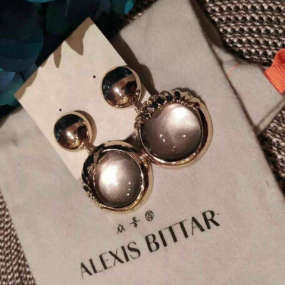 Alexis Bittar Crystal Encrusted Carved Earrings